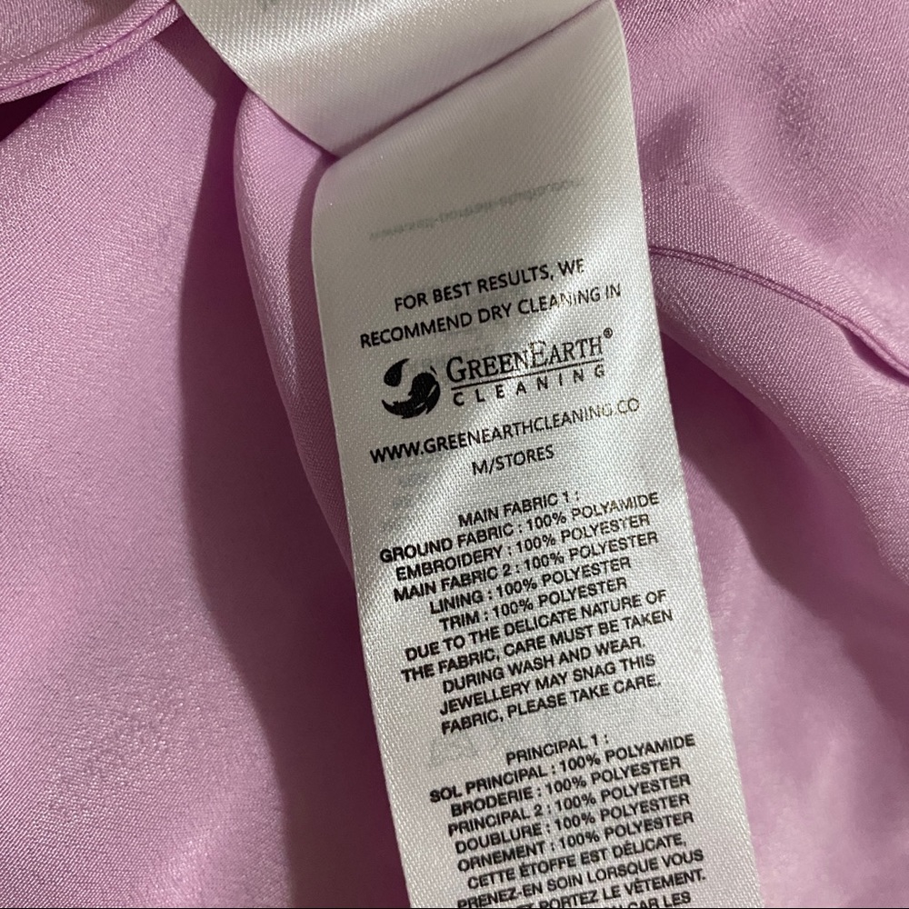 NWT Self-Portrait Tear Drop Mesh Maxi Dress Lilac Size 0 - Picture 7 of 7